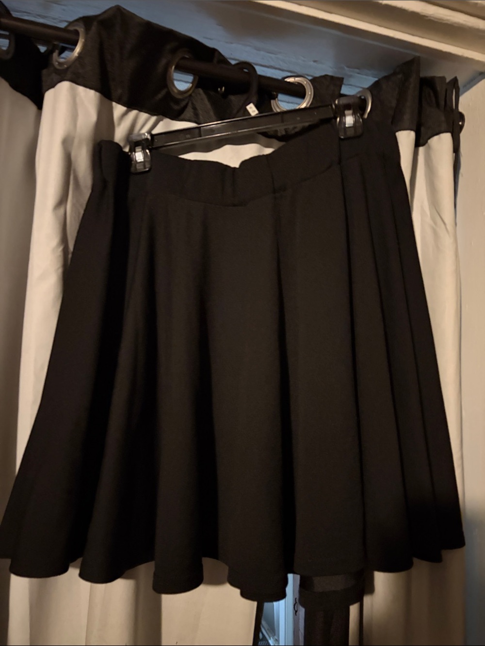 SHEIN Black Flared Circle Skirt